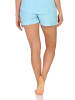 NORMANN Damen Frottee Shorty Pyjama Hose kurz Mix & Match in hellblau