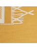 Beliani Kuscheldecke JALKINI in Gelb/Weiß - (W) 130 x (H) 0.3 x (L) 170 cm