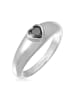 Elli Ring 925 Sterling Silber Herz in Schwarz