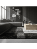 KADIMA DESIGN Teppich Kurzflor Karo Design Polypropylen Wohnzimmer in Schwarz