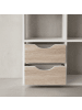 KADIMA DESIGN Bücherregal | Weiß/Sonoma, 60x120x29cm, Schubladen, Tür