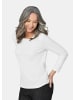 GOLDNER Langarmshirt im 3er-Pack in weiß / marine / cyclam