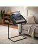 relaxdays Beistelltisch in Schwarz - (B)55 x (H)66 x (T)35 cm