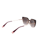 Ana Hickmann Damen Brillenfassung mit Sonnenbrillen-Clip Geometrisch Lila