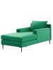 Beliani Chaiselongue GUERET in Grün/Schwarz - (W) 88 x (H) 73 x (L) 165 cm