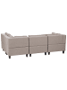 Beliani 4-tlg Ecksofa UNSTAD in Braun/Schwarz linksseitig