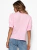 SASSYCLASSY Kurzarm Musselin Bluse in Rosa