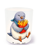 Mr. & Mrs. Panda Kerzenhalter Taube Winter Pommes ohne Spruch in Transparent