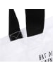 Mr. & Mrs. Panda Tote Bag Hummel flauschig mit Spruch in Weiß