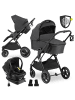 Hauck 4in1 Kinderwagen-Set Vision X Trio Set - in schwarz,grau