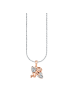 Amor Kette mit Anhänger Silber 925, rhodiniert+rosévergoldet in Bicolor