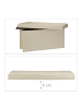 relaxdays Sitzbank Stauraum in Creme - (B)76 x (H)38 x (T)38 cm