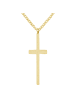 Steel_Art Halskette Herren mit Kreuz Anhänger Steven goldfarben in goldfarben
