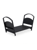 relaxdays Kaminholzkorb in Schwarz - (B)66 x (H)33 x (T)30,5 cm