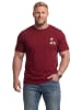Men Plus Kurzarm T-Shirt in burgunderrot