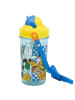 Disney Mickey Mouse Kinder Trinkflasche 465ml mit Strohhalm und Tragegurt