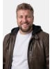 Men Plus Lederjacke in haselnuss
