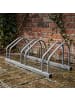 relaxdays Fahrradständer in Silber - 3 Räder