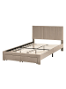 Beliani Doppelbett LONZAC in Beige - (W) 125 x (H) 90 x (L) 208 cm