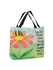 Mr. & Mrs. Panda Tasche Hummel Blume Design mit Spruch in Weiß