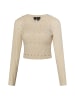 faina Pullover Mit Strass-Steinen in Hellbeige