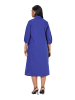 Ulla Popken Midikleid in blauviolett