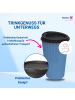 elasto Riffel-Kaffeebecher "ToGo" in behagliches blau/schwarz - 300 ml