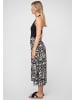 Cloud5ive Cloud5ive Maxi Neckholder-Dress with zebra print in black/white