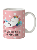 Mr. & Mrs. Panda Tasse Einhorn Wolke 7 mit Spruch in Rot Pastell