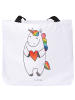 Mr. & Mrs. Panda Tasche Einhorn Herz ohne Spruch in Weiß