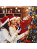 relaxdays 100-tlg. Weihnachtskugeln Set in Braun