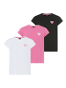 H.I.S. T-Shirt in pink + schwarz + weiß
