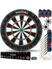 tectake Dartboard Bully mit 9 Pfeilen, 21 Flights und Zubehör