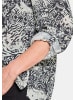 GOLDNER Blusenshirt Florale Druckbluse mit V-Ausschnitt in schwarz / gemustert