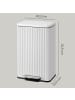 SONGMICS Mülleimer Patia in Wolkenweiß - (B)33.6 x (H)62.5 x (T)40.3 cm - 50 L