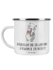 Mr. & Mrs. Panda Camping Emaille Tasse Bräutigam Gentleman mit S... in Weiß