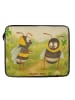 Mr. & Mrs. Panda Laptop Case Hummeln Kleeblatt Design ohne Spruch in Weiß