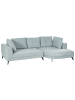 Beliani Ecksofa MARUM in Blau/Schwarz - (W) 262 x (H) 88 x (L) 151 cm