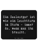 Mr. & Mrs. Panda Mauspad Spruch Seelsorger Leuchtturm mit Spruch in Schwarz
