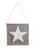 Happy Decor Kids Wanddekoration "Big Star" in Braun/Weiß - 45x45  cm