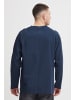 !SOLID Langarmshirt SDEyado - 21301029-ME  Basic Longsleeve mit Logopatch am Saum in Blau