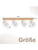ZMH Deckenleuchte in weiß 4-flammige E14 Holz Modern Küchelampe