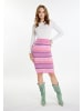 IZIA Damen Strickrock in Pink Mehrfarbig