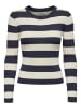 JACQUELINE de YONG Gestreifter Langarm Strickpullover Geripptes Basic JDYPLUM in Dunkelblau