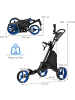 COSTWAY 3-Rad Golftrolley in Blau