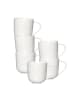 6er Set Kaffeebecher Levi in Weiß 400 ml