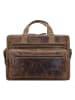 Greenburry Vintage Aktentasche Leder 43 cm Laptopfach in brown