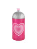 Step by Step Trinkflasche glitter heart