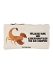 Mr. & Mrs. Panda Federtasche Sternzeichen Skorpion mit Spruch in Weiß
