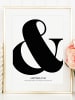 Tales by Jen Poster / Kunstdruck "&-Zeichen, Ampersand" I Ohne Rahmen